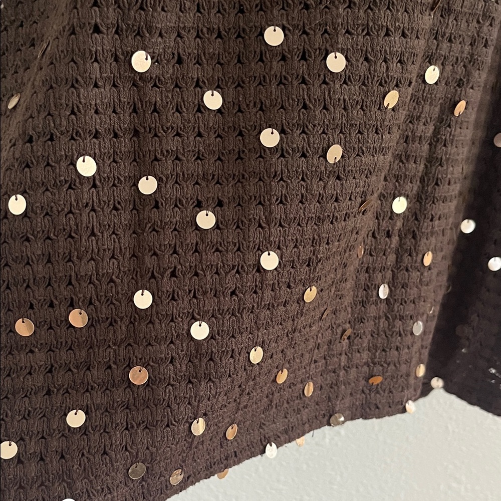 Mango Teen Elegant Brown Sequin Dress - Picture 4 of 4